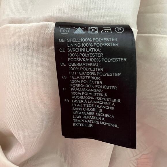 H&M Peacock Print Sleeveless Deep V-Neck Mini Dress Women's Size 6 Purple/Tan - Picture 7 of 7